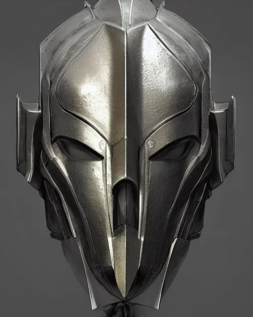 Prompt: a portrait of a templar with a massive metallic mask with protruding columns made of metal, dark sci fi, hard surface character pinterest, cinematic lighting, fog volumes, post processing, cgsociety