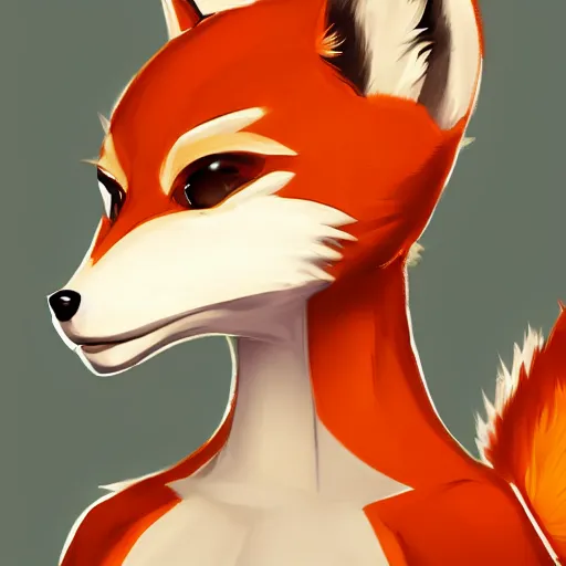 Image similar to an anthropomorphic fox, fursona!!!! trending on furaffinity, by kawacy, trending on artstation