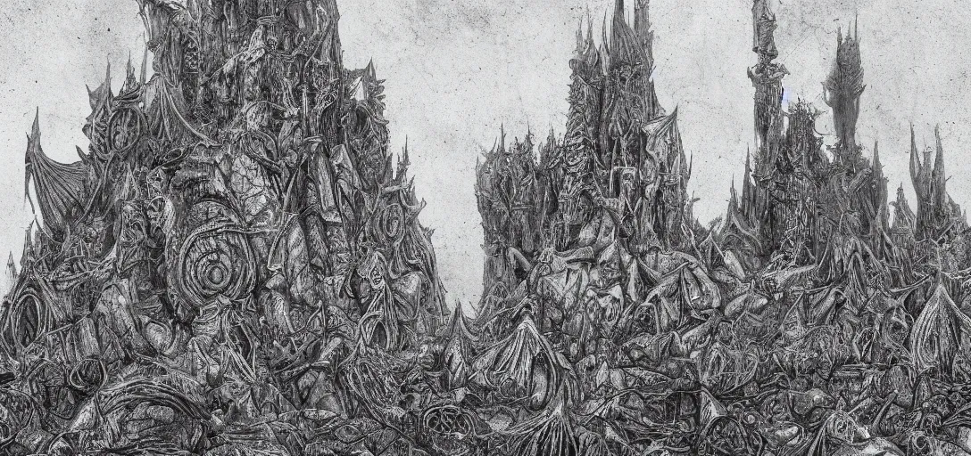 Image similar to cybergothic charcoal reefs, in the style of alex konstad, alejandro mirabal, dramatic, tragic, intricate, detailed, beautiful, 8 k resolution