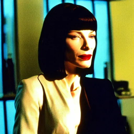 Image similar to Cate Blanchett as Vincent in Pulp Fiction