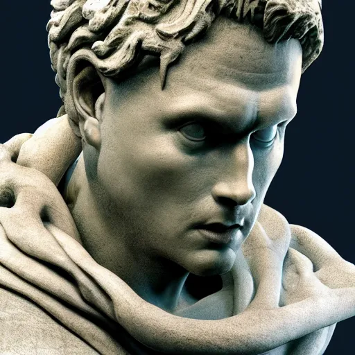 Image similar to hyperrealistic dslr film still of ace ventura pet detective as ancient roman statue, stunning 8 k octane comprehensive 3 d render, inspired by istvan sandorfi & greg rutkowski & unreal engine, perfect symmetry, dim volumetric cinematic lighting, extremely hyper - detailed, extremely lifelike attributes & lifelike texture, intricate, masterpiece, artstation, stunning