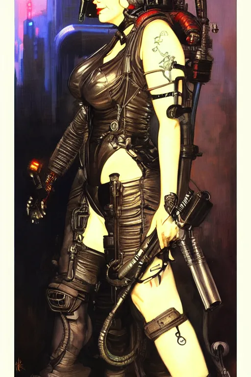 Image similar to cyberpunk margaret thatcher, character design, painting by gaston bussiere, katsuya terada, frank frazetta, tom of finland, trending on artstation