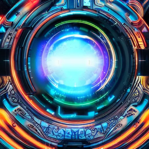 Image similar to Cybernetic Eye with intricate reflections and circuits, colorful, fantasy, vivid colors, concept art, sharp focus, digital art, Hyper-realistic, 4K, Unreal Engine, Highly Detailed, HD, Dramatic Lighting by Brom, trending on Artstation