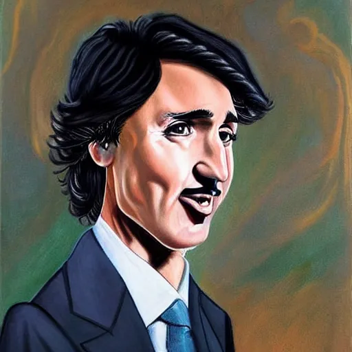 Image similar to justin trudeau by salvador dali