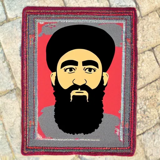 Image similar to an osama binladin doormat