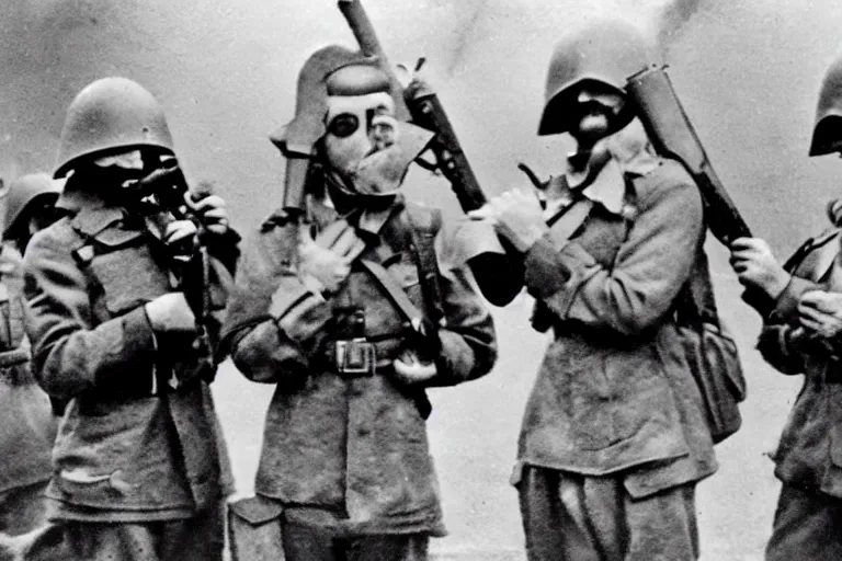 Image similar to award winning photo of minions as german soldiers in WW2