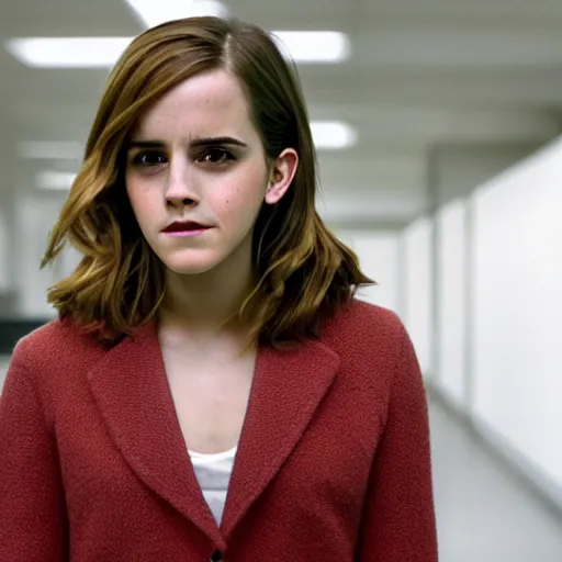 Image similar to emma watson, inside kmart, film still,