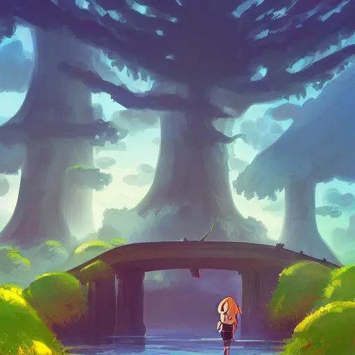 Image similar to a new happier day, digital art, inspired by andreas rocha and studio ghibli