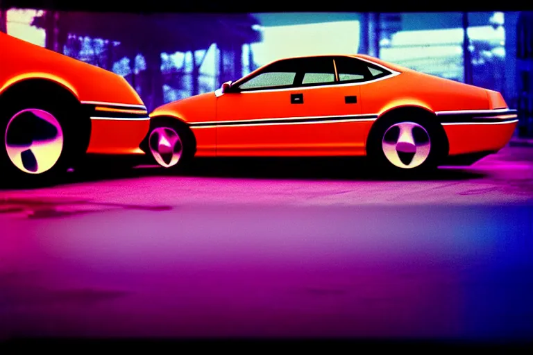 Prompt: stylized poster of a single toyota soarer concept, thick neon lights, ektachrome photograph, volumetric lighting, f 8 aperture, cinematic eastman 5 3 8 4 film