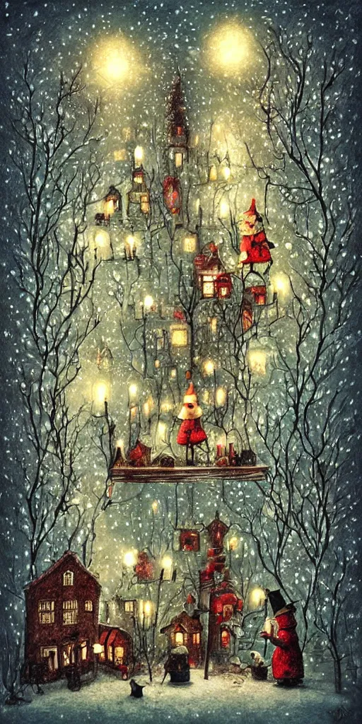 Image similar to a christmas candles scene by alexander jansson