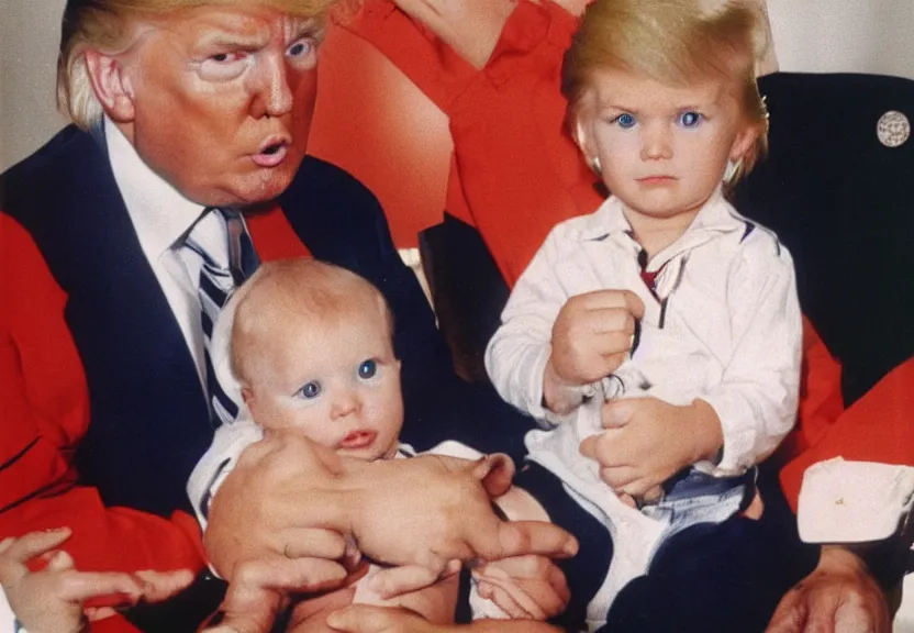 Image similar to Donald Trump as an infant.