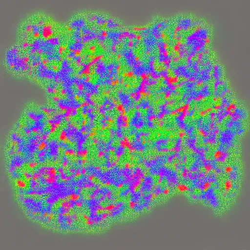 Prompt: pointcloud data visualization clustered by colour similarity