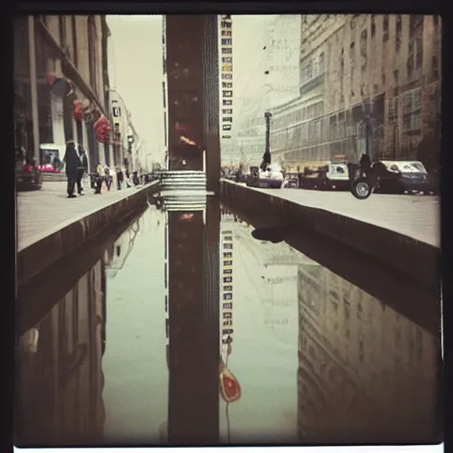 Image similar to polaroid reflection street photography