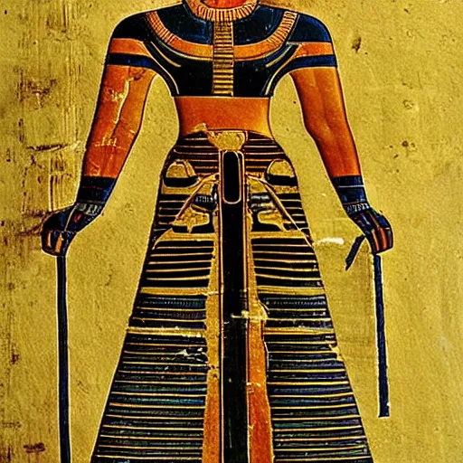 Prompt: ancient egyptian pharaonic art of a woman