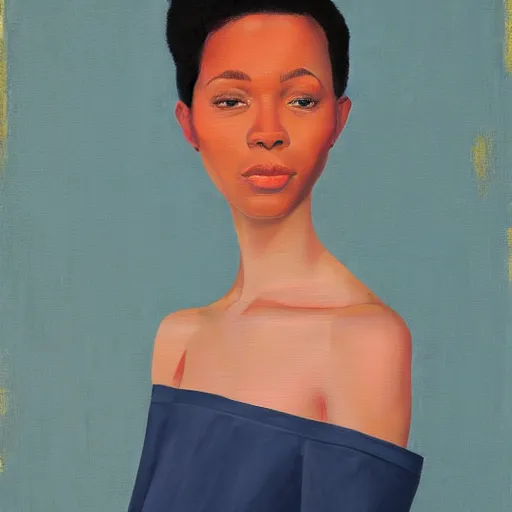 Prompt: Portrait by amy sherald