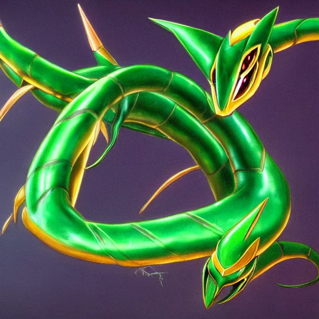 Prompt: high quality photorealistic depiction of the Rayquaza. Real life Rayquaza. A realistic version of Rayquaza