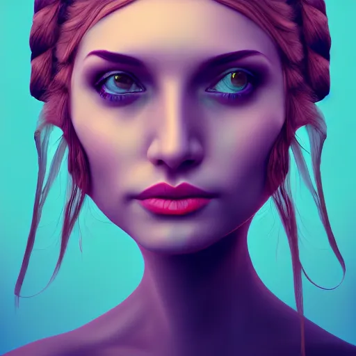 Prompt: portrait of a woman with a bundt face, digital art, 8k, trending on artstation