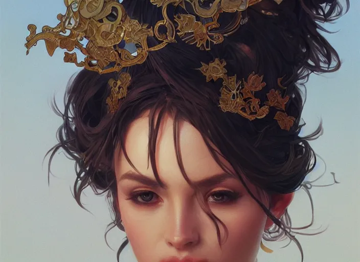 Image similar to masked, perfectly-centered-Portrait of the most beautiful woman on the planet , intricate, highly detailed, artstation, concept art, smooth, sharp focus, illustration, Unreal Engine 5, 8K, art by artgerm and greg rutkowski and alphonse mucha