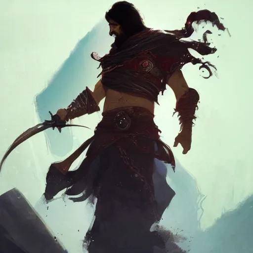 Image similar to prince of persia trending on artstation by greg rutkowski