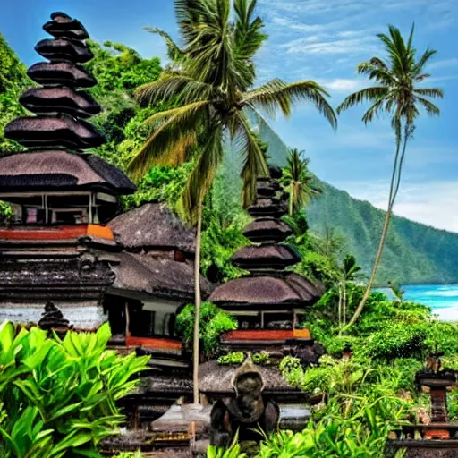 Image similar to bali island, perfect faces