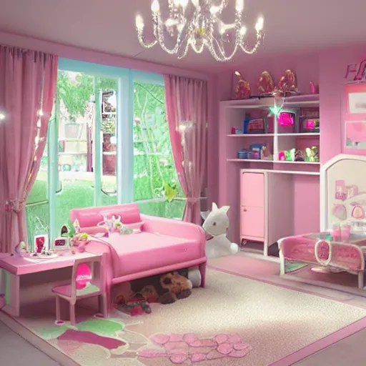 Image similar to kawaii baby room