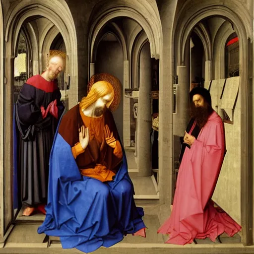 Prompt: deposition of christ by van der weyden, high quality, realism