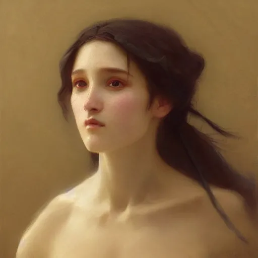 Image similar to a beautiful portrait of a walkyrie by william - adolphe bouguereau and greg rutkowski trending on artstation