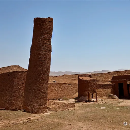 Prompt: Abandoned city Khara-Khoto黑水城, Inner Mongolia, China. Built in 1032, thrived under the rule of the Western Xia dynasty