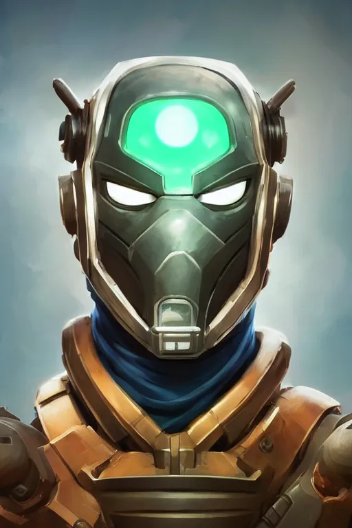 Image similar to epic mask helmet robot ninja portrait stylized as fornite style game design fanart by concept artist gervasio canda, behance hd by jesper ejsing, by rhads, makoto shinkai and lois van baarle, ilya kuvshinov, rossdraws global illumination radiating a glowing aura global illumination ray tracing hdr render in unreal engine 5