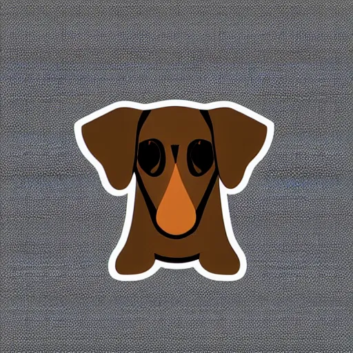 Prompt: adobe illustrator vector of a cute dachshund