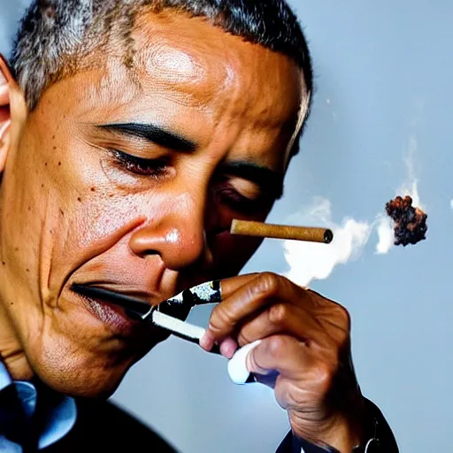 Image similar to Obama smoking weed out of a bong