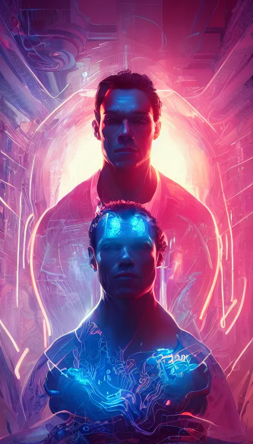 Image similar to altered carbon, neon, fibonacci, sweat drops, insane, intricate, highly detailed, digital painting, artstation, concept art, smooth, sharp focus, illustration, Unreal Engine 5, 8K, art by artgerm and greg rutkowski and alphonse mucha