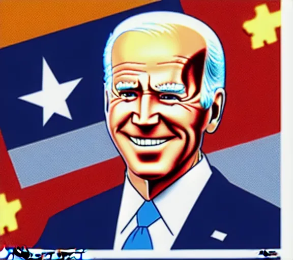 Prompt: Super Joe Biden for the Nintendo DS | cover art | DS