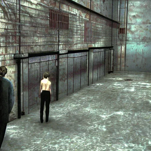 Prompt: a still of the movie vertigo, 2 0 0 3 silent hill 3 graphics ps 2 visuals aesthetic