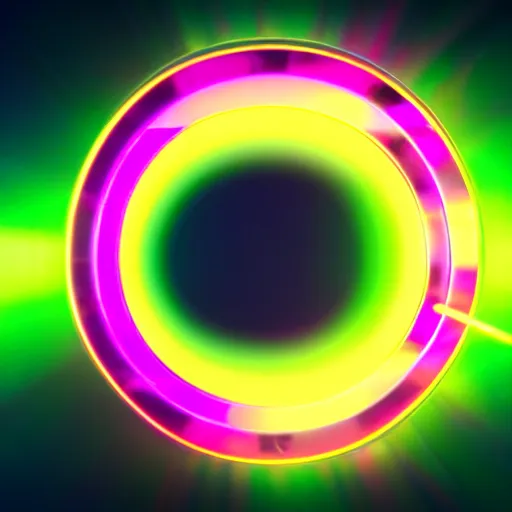 Image similar to warped mirror with neon frame in black hole in cube, psychedelic, futurism, atmospheric, colorful fog, shiny background, cyberpunk, octane render, ultra detailed, 8 k