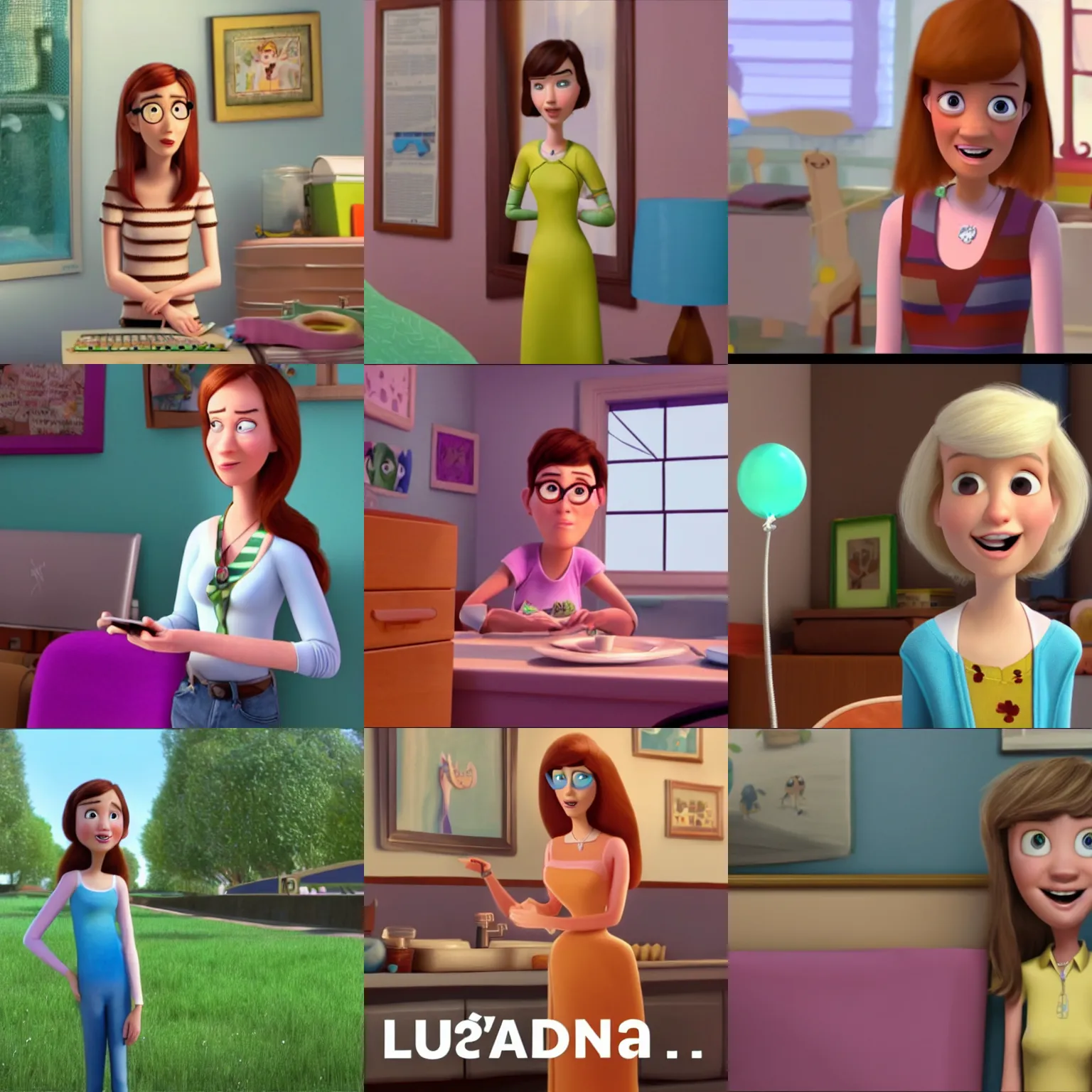 Prompt: Transgender person in the Pixar movie Laura 2012, screenshot