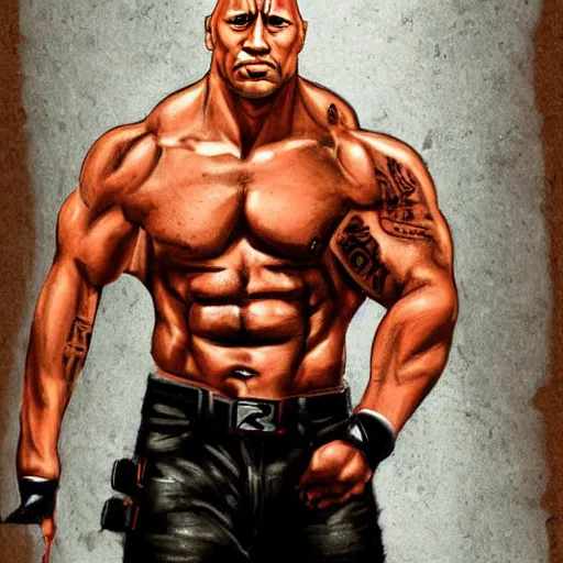 Image similar to dwayne the rock johnson by rj palmer