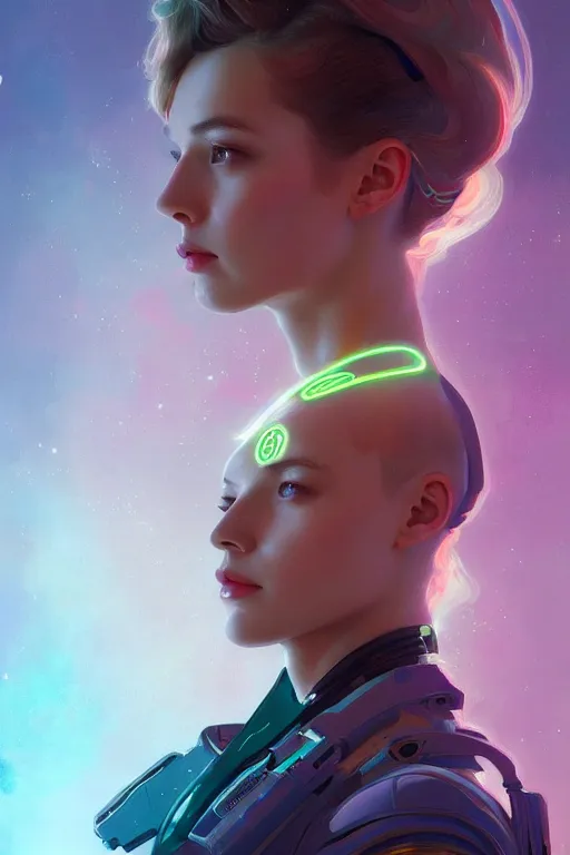 Prompt: portrait futuristic Airforce Girl, inside future fighter, ssci-fi, fantasy, intricate, very very beautiful, elegant, human anatomy, neon light, highly detailed, digital painting, artstation, concept art, smooth, sharp focus, illustration, art by tian zi and WLOP and alphonse mucha