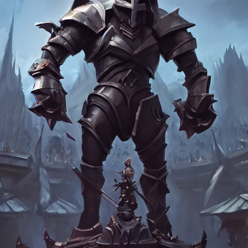 Image similar to a giant black chess knight statue, battlefield background, bright art masterpiece artstation. 8 k, sharp high quality artwork in style of jose daniel cabrera pena and greg rutkowski, concept art by tooth wu, hearthstone card game artwork, chess piece