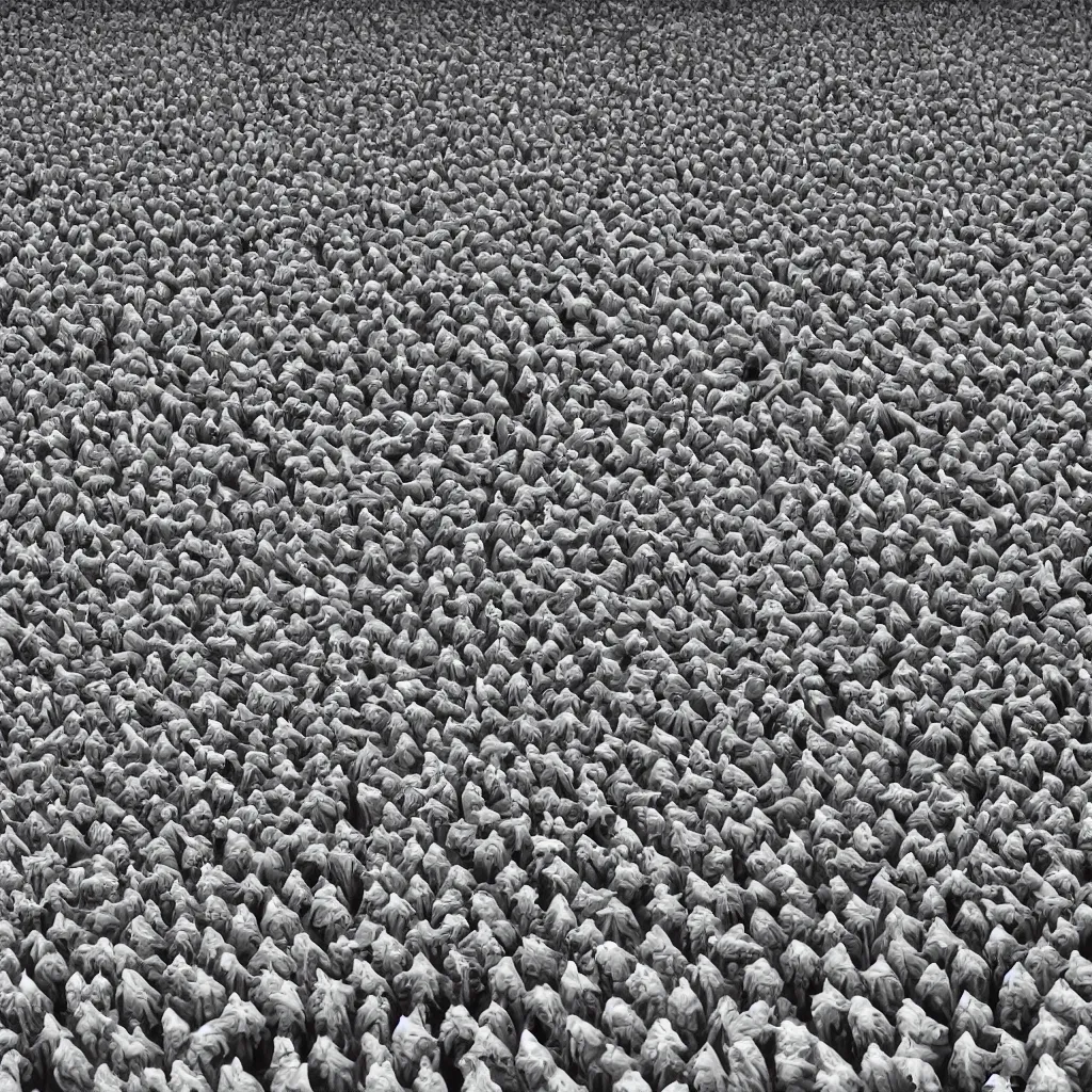 Prompt: very large mouse army investing relativity. m c escher