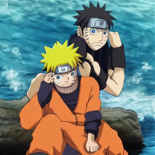 Image similar to Naruto drowning