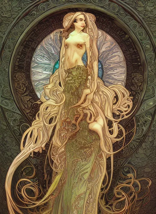 Image similar to Cthulhu, fantasy, intricate, elegant, highly detailed, digital painting, 4k, HDR, concept art, smooth, sharp focus, illustration, art by alphonse mucha,artgerm, H R Giger