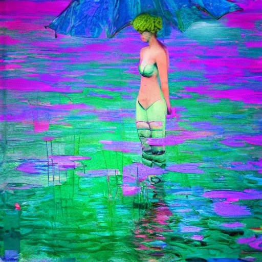 Image similar to TOGETHER is more - Data NFT Season 1 contributor in seapunk style featured on artstation in the style of Monet - series element 2