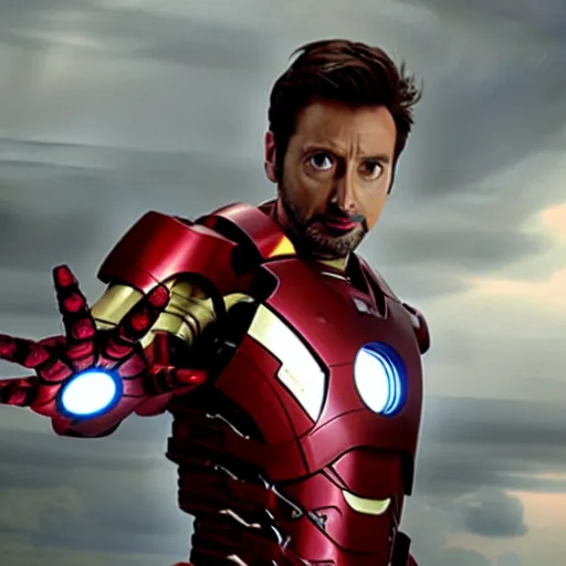 Image similar to david tennant as iron man