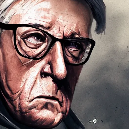 Image similar to Jean-Claude Juncker as a sith lord, post-apocalyptic, Munich, wlop, artstation