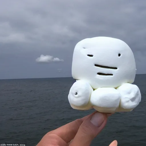 Image similar to clouds in the shape of the stay puft marshmellow man