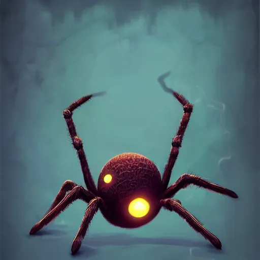 Image similar to cute spider cute, illustration, digital art, inspired by little big planet, by greg rutkowski, sharp, masterpiece, highly detailed, photorealistic, octane render, 8 k, unreal engine 5, trending on artstation, vivid colors