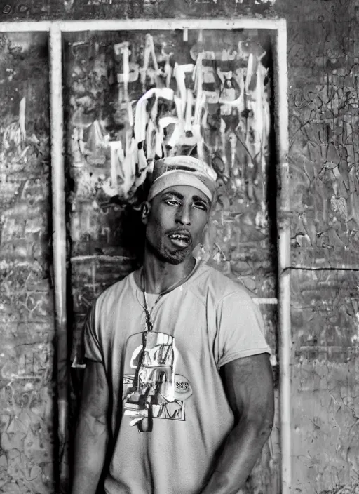 Image similar to dslr photo portrait still of tupac at age 5 0, 8 5 mm f 1. 8