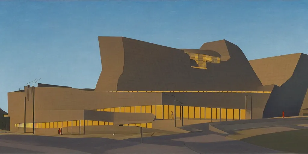 Prompt: canadian museum of human rights in winnipeg by kenton nelson