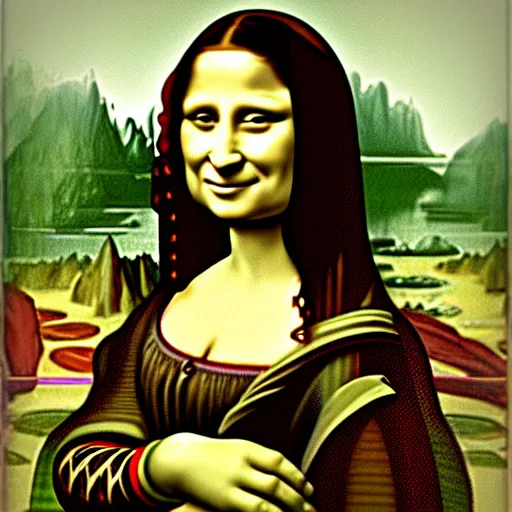 Image similar to shrek as the mona lisa